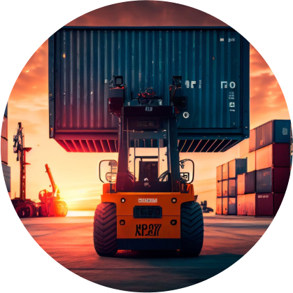 Cargo truck at loading bay